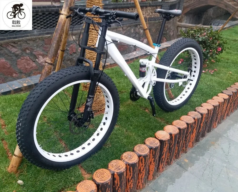 Clearance Kalosse   30speed  Full suspension   Microshift   Fat bike  26*4.0 inch snow bike   fat bicycle mountain bike 0