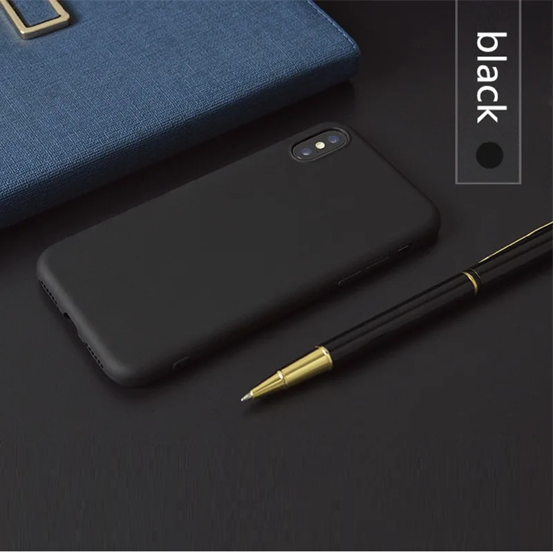 

Black TPU Silicone Commerce Frosted Matte case For iPhone 7 8 Plus 6 6s X Plus Soft Back Cover for iPhone 7 8 X 6 6+ Case