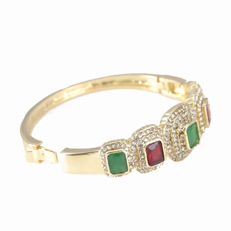 Полный Камень Канал УСТАНОВКА золотой браслет марокканские ювелирные изделия Модные манжеты браслеты свадебные ювелирные изделия королевские подарки