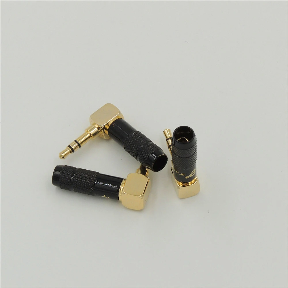 

90 Degree Jack 3.5 mm 3 Pole Stereo Headphone Plug Right Angle Audio Jack Connector for Cable Adapter