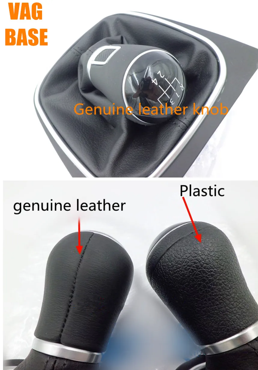 5 Speed Manual Gear Shift Knob Cover For VW Jetta 5 6 GOLF 6 VI MK5 MK6