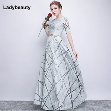 Robe De Soiree, короткие рукава, белые длинные вечерние платья,, шнуровка, Винтажный кружевной топ, дешевые платья для выпускного вечера