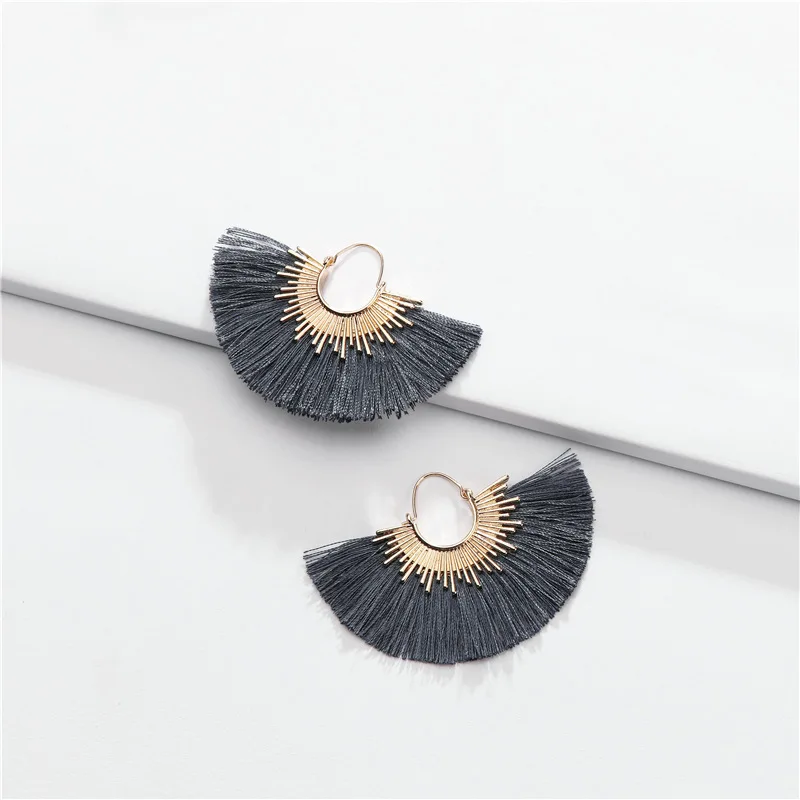 

New Arrival 2019 Fall Winter Women Jewelry Accessories Tassel Earring Spike Statement Earrings Female
