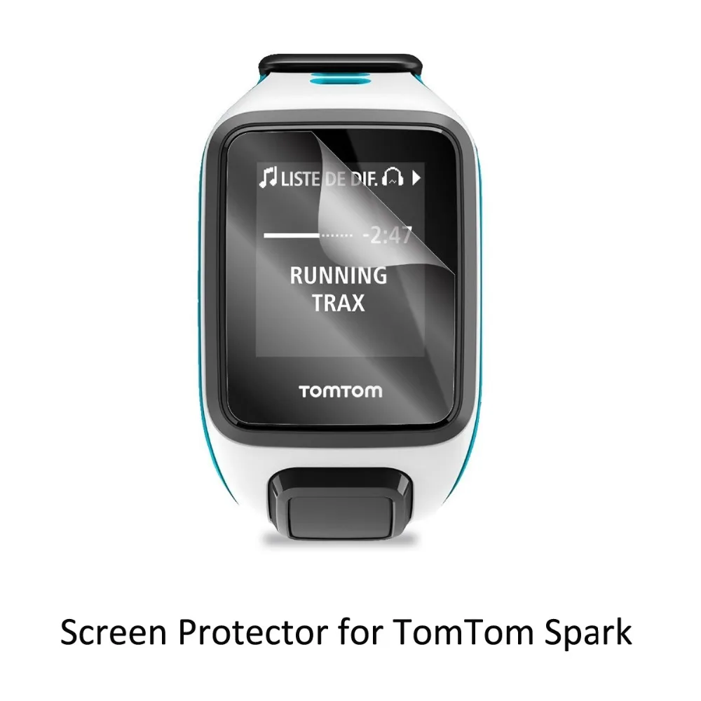 6 * Clear Lcd Pet Film Screen Protector Cover Per Tom Tom Tomtom Spark / Spark Crdio/Runner 2 / Runner 3 Crdio