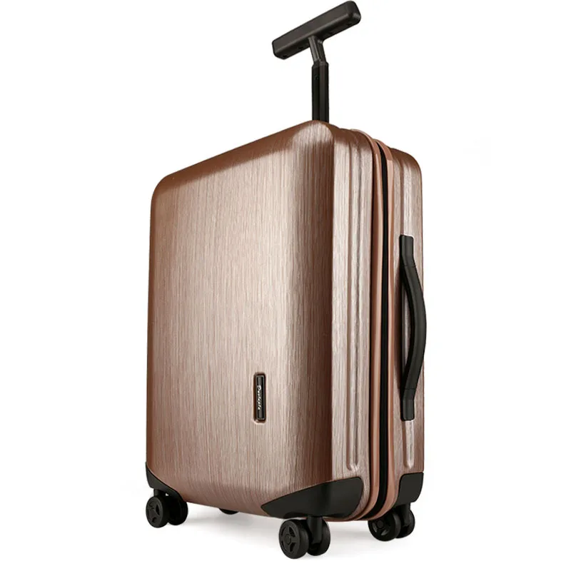 Алюминий рама камера, универсальный колесные тележки, прокрутки чемодан, пароль мешок ABS+ PC чемодан Дорожные сумки - Цвет: 25 inch