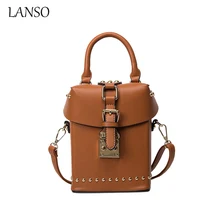 Nieten Kleine Square Box Form Tasche Damen Clutch Party Abend Klappe Retro Handtaschen Damenmode Schnalle Schulter Crossbody Taschen