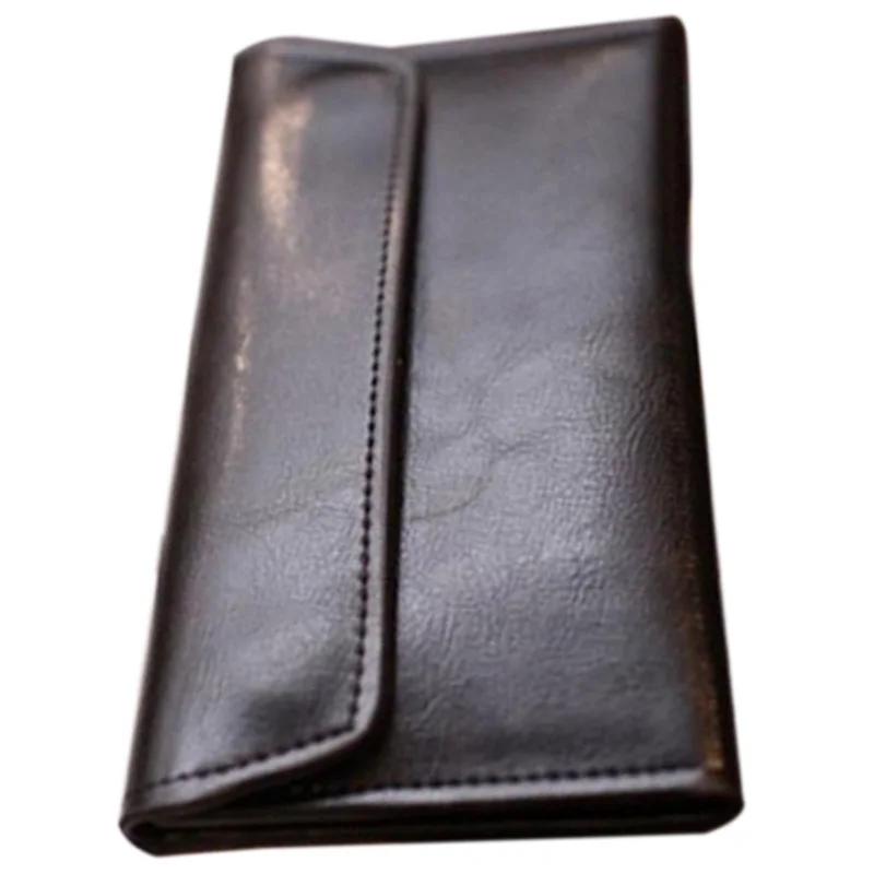 

ABDB-Long Wallet Female Leather Buckle Simple Business Leather Thin Wallet