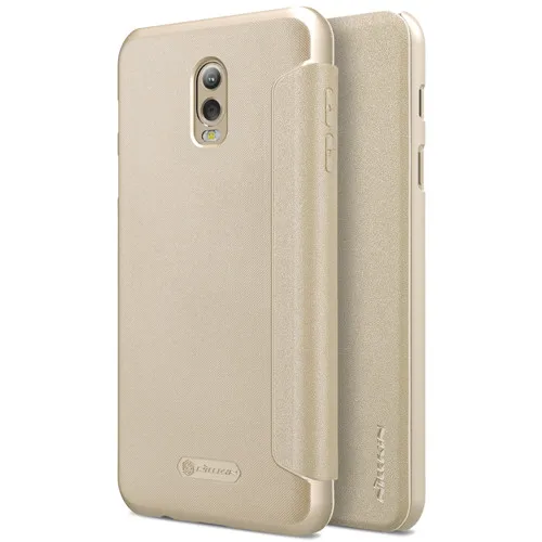 Gold Nillkin для Samsung Galaxy C7 чехол Чехол из искусственной кожи с защелкой для Galaxy J7+ C8 флип чехол противоударный защитный щит - Цвет: Gold