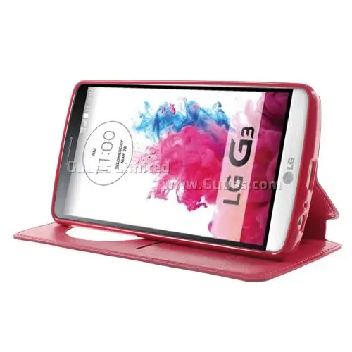 Roar Korea Noble Quick Circle Leather Flip Cover for LG G3 D850 D855 LS990 - Rose