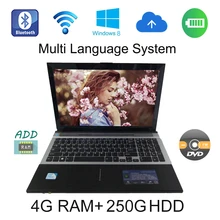 2017 Фирменная Новинка Windows 7/8 системы 15.6 дюймов ноутбук Intel Celeron J1900 2.0 ГГц 4 г ОЗУ 250 г HDD в камера с DVD-RW