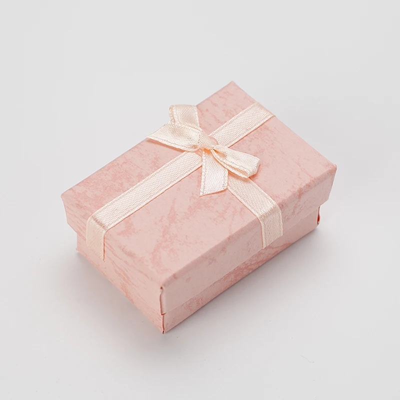 

16pcs Jewelry Organizer 4x6x2.5cm Ring Earring Necklace Christmas Gift Boxes Paper Jewelry Packaging Display Accessories