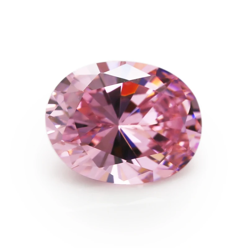 Pink Размер 2x3~ 13x18 мм AAAAA овальный CZ камень золотисто-желтый, оливковый, фиолетовый, красный гранат, Розовый Синтетический овал, куб, цирконий - Цвет: Pink