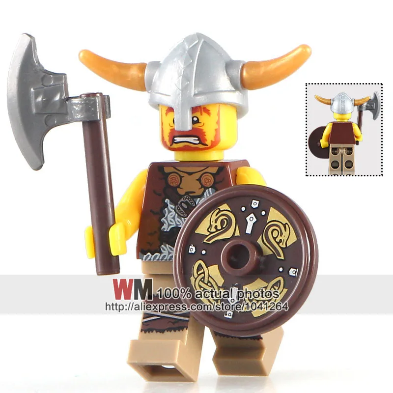 

Single Sale XH623 Viking WarriorSuper Heroes Medieval Egyptian Atlantis Building Blocks Bricks Children Gifts Toys Hobbies X0161