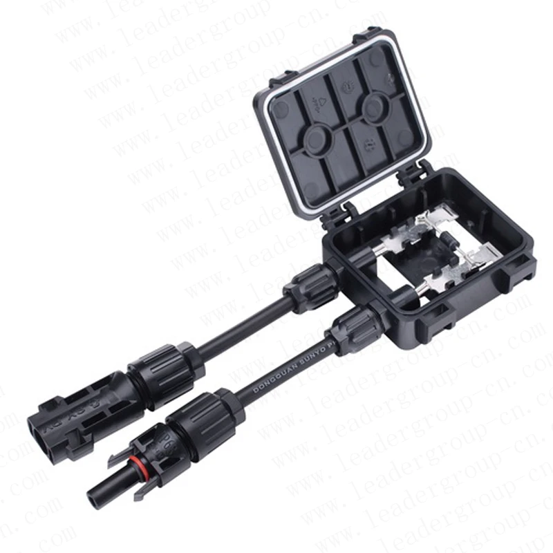

1 Pcs 2 Railes Solar Junction Box Waterproof IP67 For Solar Panel Connect Solar Cable Connection With Diode Solar