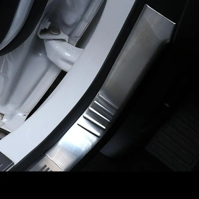 

Car Rear Panels Foot Pedal Exterior Excent Automovil Modified Chromium Sticker Strip Parts Protecter 15 16 17 18 FOR Ford Edge