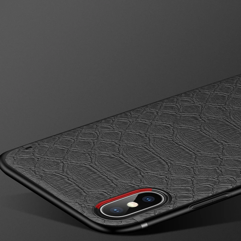 GTWIN Crocodile Texture leather Case With Magnetic for iphone X XS XR XS Max Funda Capa for iphone 6 7 8 Plus Protect Cover