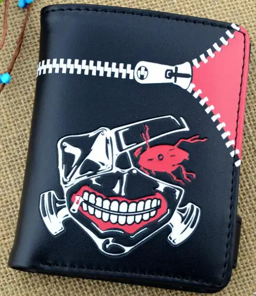 

New free shipping cartoon wallet Tokyo Ghoul lot of style zipper buckle short wallet