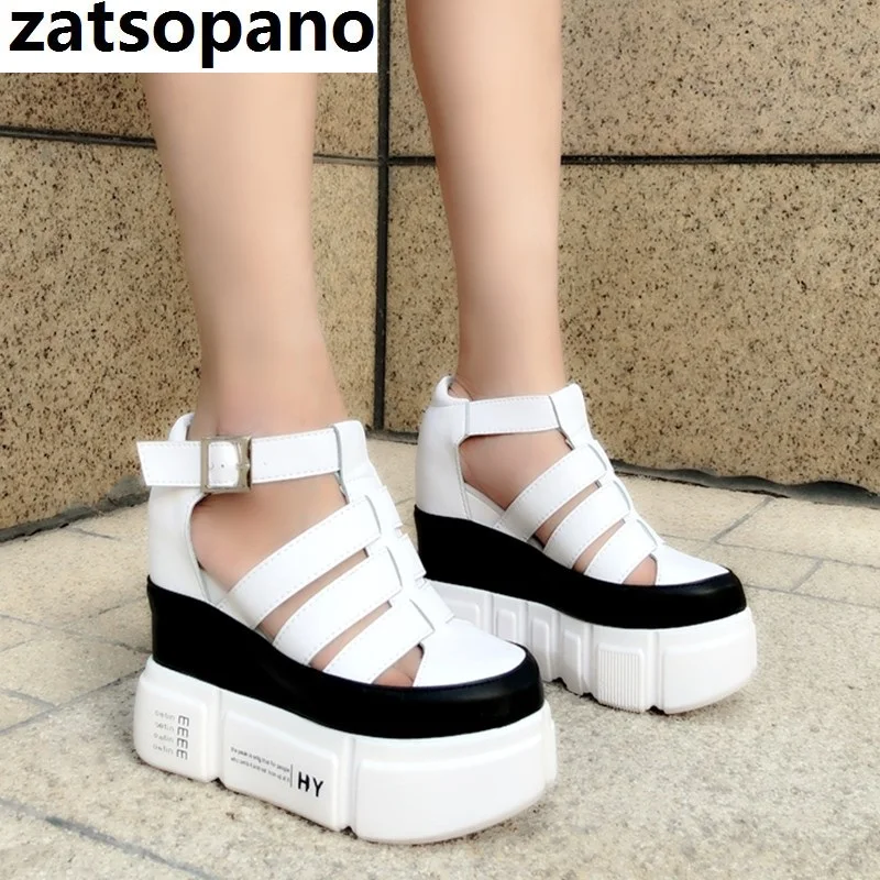 

Summer new women's sports sandals Korean version of the thick bottom of the wild women's wedges with muffin bottom casual shoes