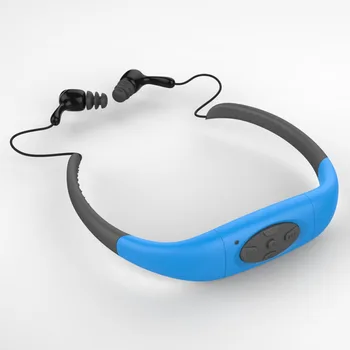 

HOT IPX8 Waterproof 4GB Underwater Sport MP3 Music Player Neckband Stereo Earphone Audio Headset with FM for Diving Swimming