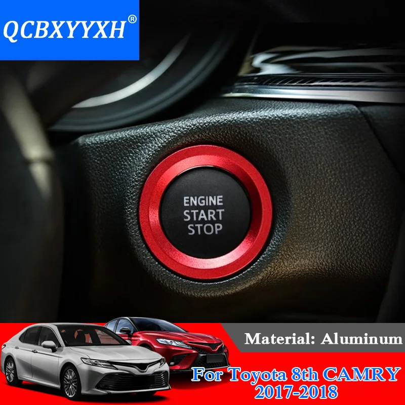 QCBXYYXH Car Styling Aluminum Ignition Switch Cover For Toyota 86 Camry Corolla Vios Reiz RAV4 CHR