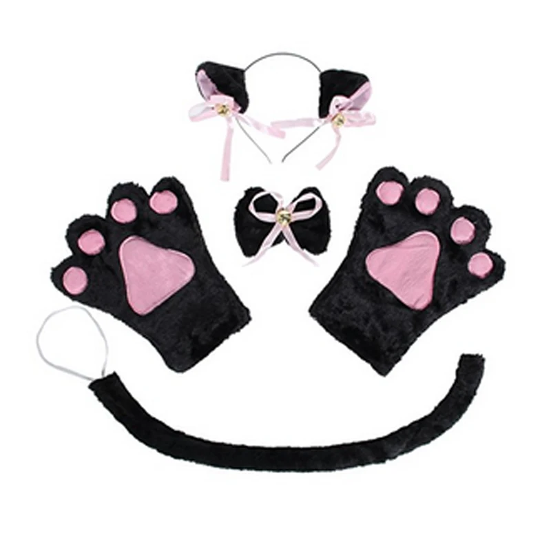 Buy Ensnovo Cute Cat Cosplay Set Ears Tail Collar Paws