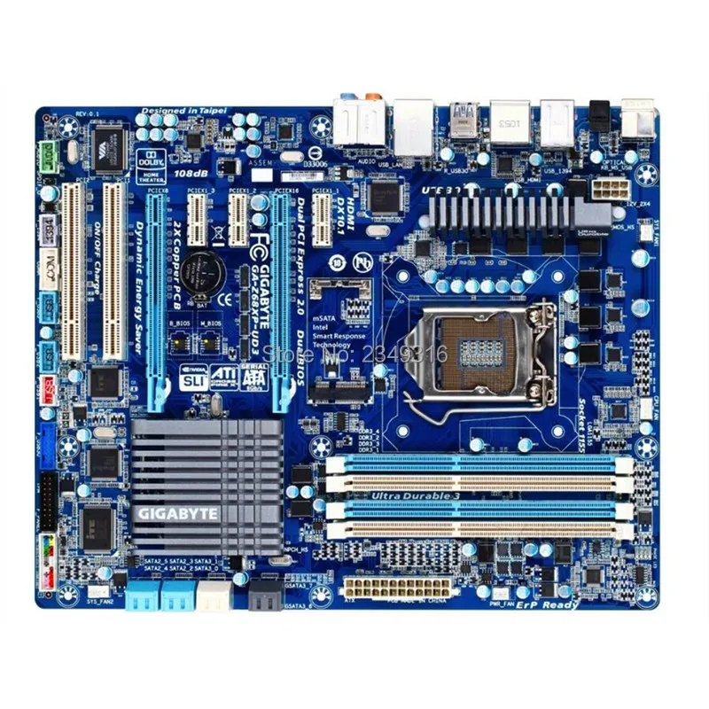 Для Gigabyte GA-Z68XP-UD3 оригинальная б/у настольная материнская плата Z68XP-UD3 Z68 LGA 1155DDR3 32G SATA4