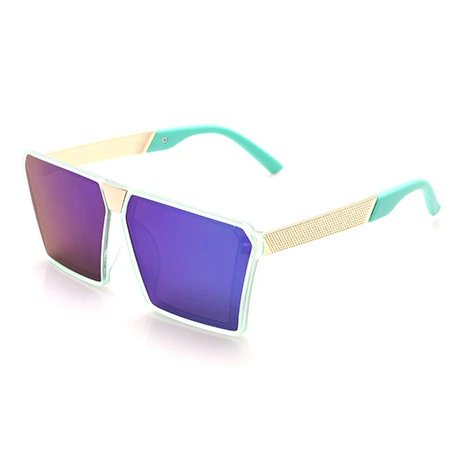 Glitztxunk квадратный детские солнцезащитные очки для мальчиков и девочек детские солнцезащитные очки, подходят для путешествий и занятий спортом, для вождения солнцезащитные очки детские солнцезащитные очки UV400 - Цвет линз: Фиолетовый