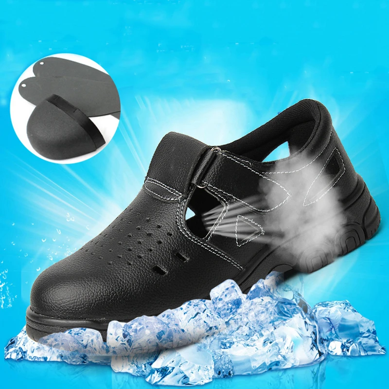 

Men Summer Work Safety Shoes Steel toe cap sandal Anti-smashing Anti-puncture Anti-slip Casual Construction Safety Boots