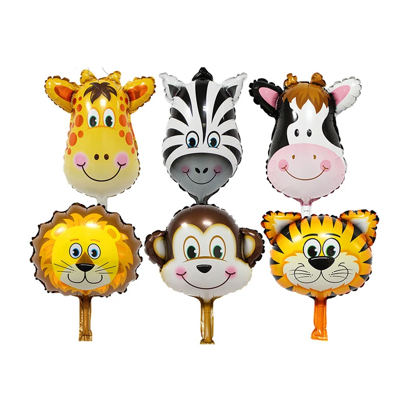 

1PC Cartoon Animal Head Shape Foil Balloon For birthday party wedding home Decoration Party supplies Kids gifts children toys