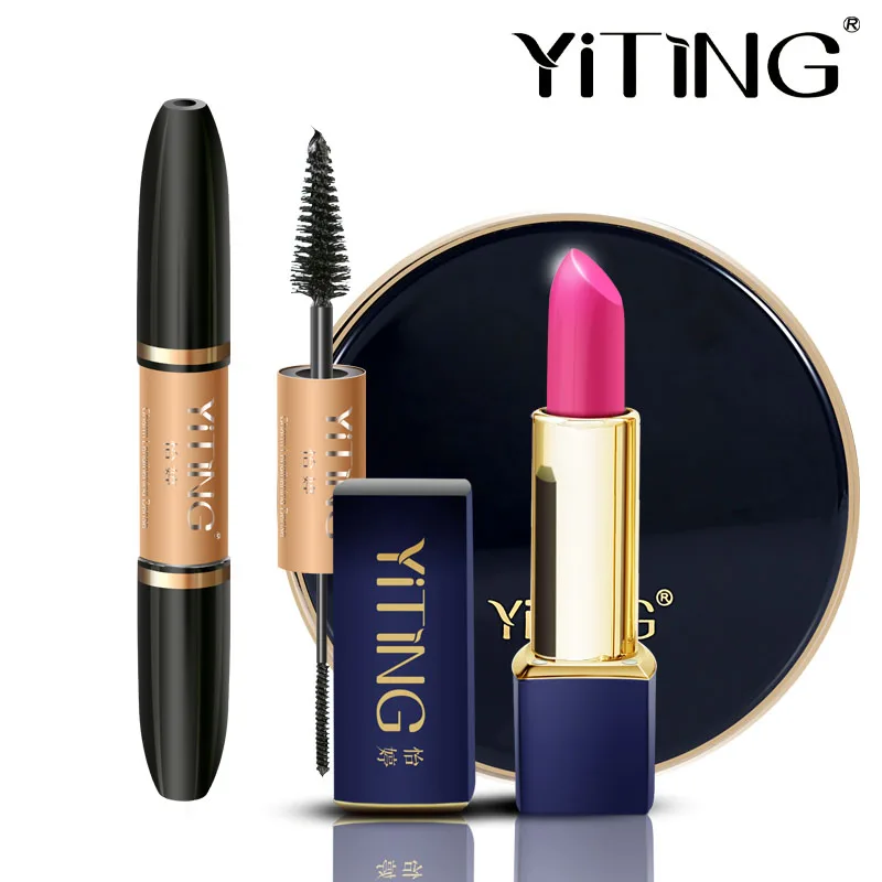 

Yiting Cosmetic Lipstick Makeup Tool Kit Includd Lengthening Mascara Velvet Lip Lipstick BB Cream Concealer Lipstick Makeup Set