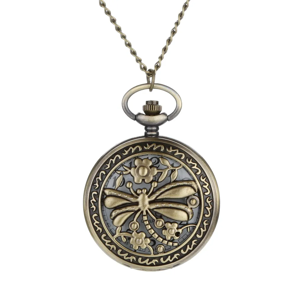 Модные персонализированные стимпанк винтажные кварцевые карманные часы с римскими цифрами Montre часы Relogio мужские часы Reloj Hour - Цвет: B