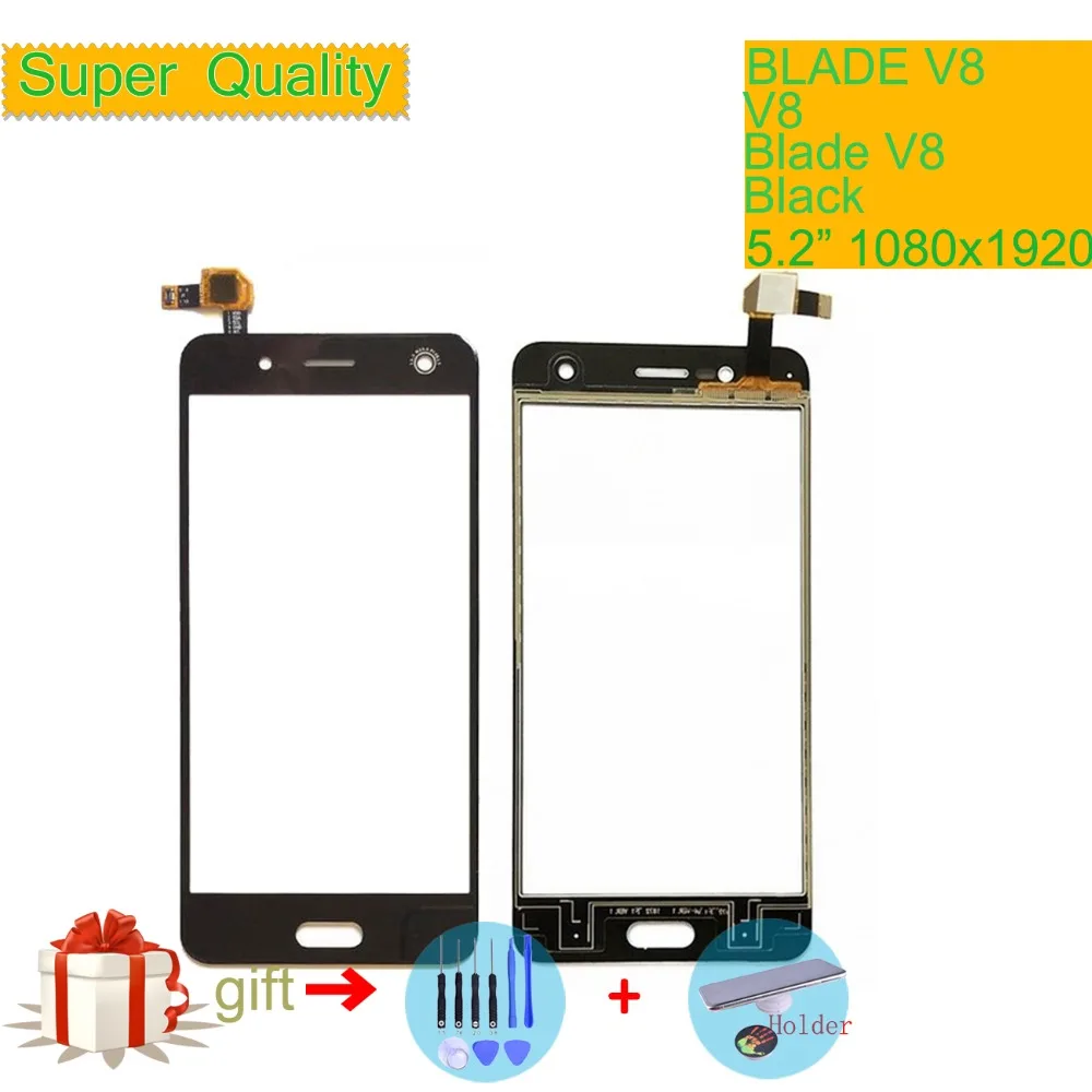 

For ZTE Blade V8 Touch Screen Digitizer Touch Panel Touchscreen Lens Front Glass Sensor NO LCD V8 Replacement Black White 5.2"