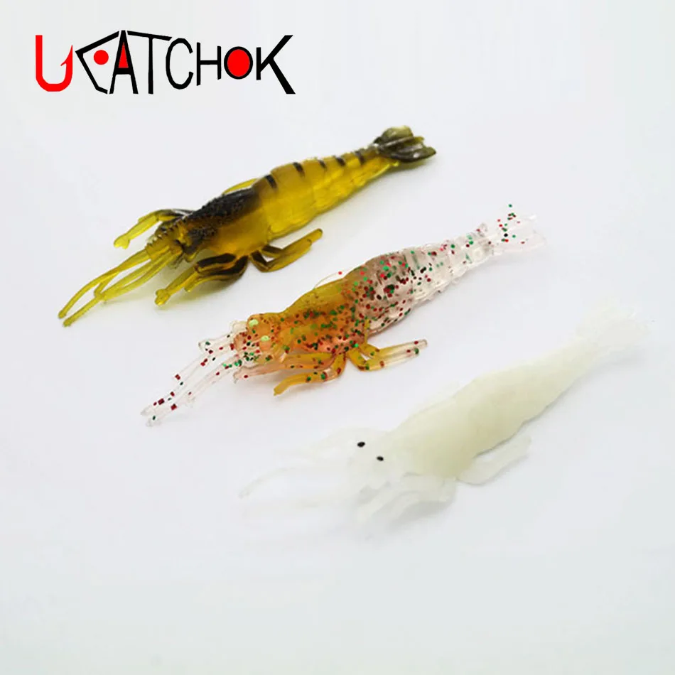 

wholesale 50pcs/lot 10cm 6.5g big shrimp lure bait luminous bionic simulation soft shrimp bait lures glmwing bait night fishlure