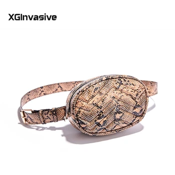 

Serpentine Chest Handbag PU Leather Waist Belt Bag Round Girls Fanny Packs luxury handbags women bag designer Belly Bags Purse