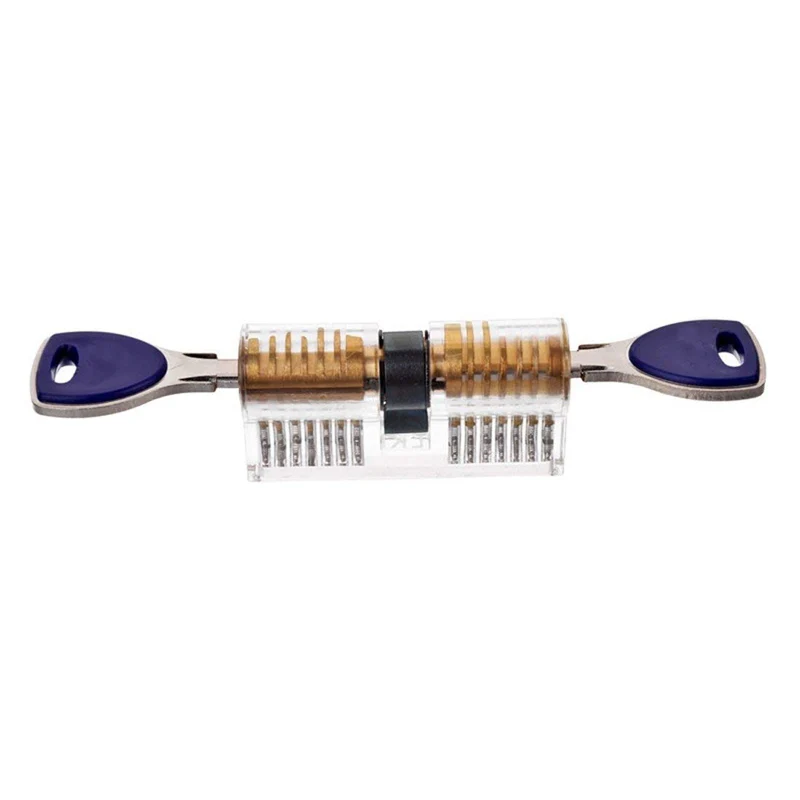 Practice Transparent Lock Pick Visible Training Skill Cutaway Inside Copper Padlock Tool For Locksmith  1