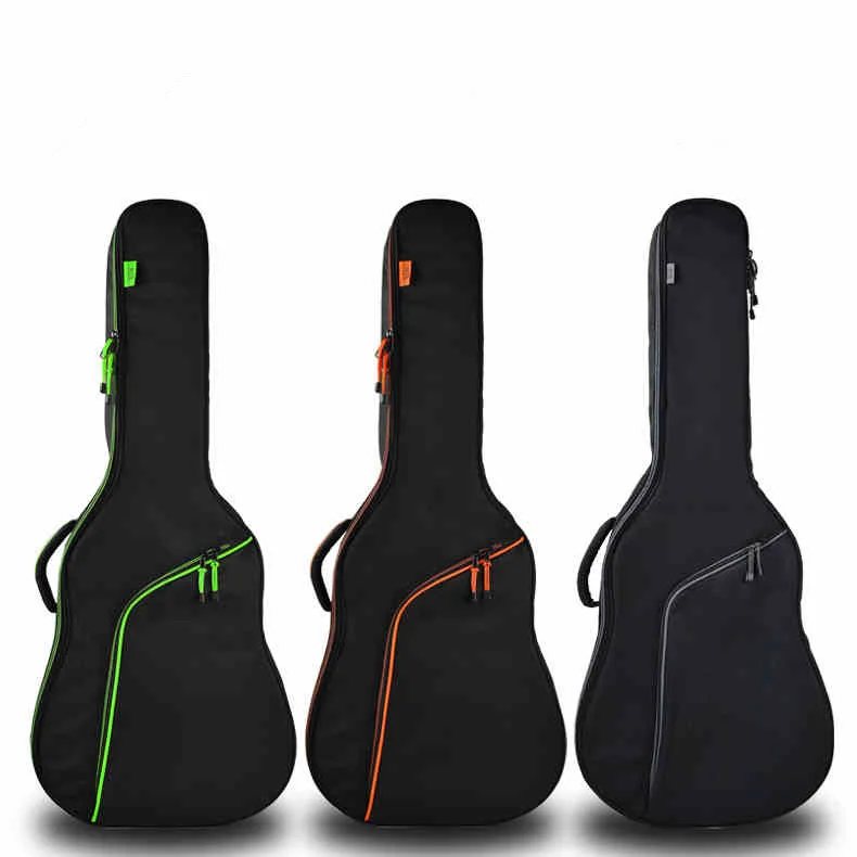 baratas Engrossar Flattop Baladas Folk Acústico de Aço corda Clássica 35 36 38 39 40 41 Saco De Guitarra Caso Acessórios Mochila Carry Gig