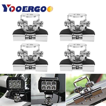 

Universal A Pillar Hood LED Work Light Bar Mount Bracket Clamp Holder 304 Stainless Steel Offroad For Jeep TJ JK Truck Car Motor