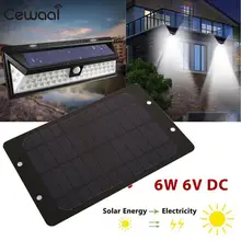 Durable Solar Panel Solar Generator Solar Charger Panel Travel Outdoor Bicycle 6V 6W Monocrystalline Silicon DC Output