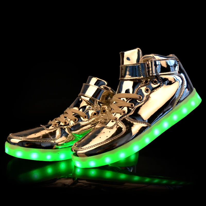 Kopen Kids Led Usb Opladen Gloeiende Sneakers Kinderen Haak Loop Mode Lichtgevende Schoenen Voor Meisjes Jongens Mannen Vrouwen Skate Schoenen #25 46