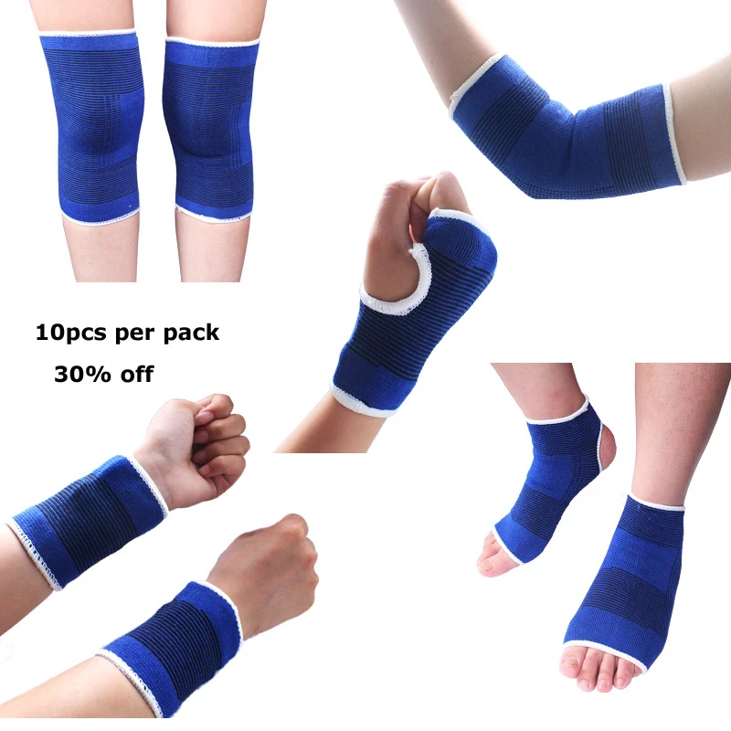 

10pcs/pack Sport Knee Support Elbow Protect COYOCO Brand Breathable Kneepads Relieve Arthritis Injury Bandage Knee Guard Blue