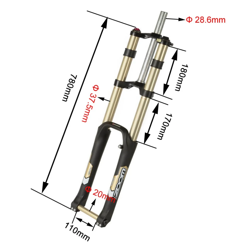 Electric bike suspension fork Clearance