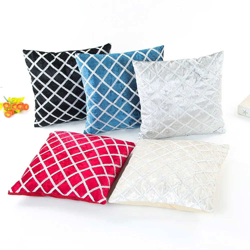 

Trendy stripe wild ribbon embroidery plush pillowcase pastoral fashion personality living room/bed room decorative pillow case