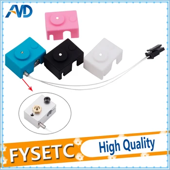 

V6 Block Kit + 3pcs Silicone Sock (Random Color) + PT100 Temperature Sensor Upgrade Kit 3D Printer Hotend Kit