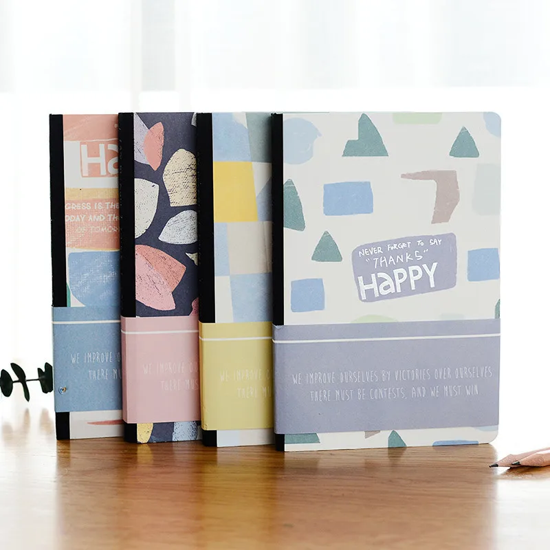 

Happy Story" Beautiful Drawing Sketchbook Blank Papers Journal Notebook Study Notepad Stationery Gift
