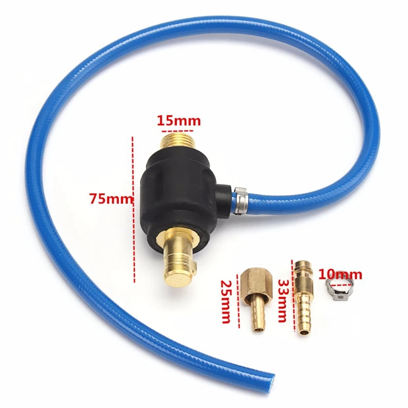 TIG Power Welding Gas Adapter Connector 35-50 Male M16 M10 With 9mm Quick Connection For WP 17 18 26 Welding Torch