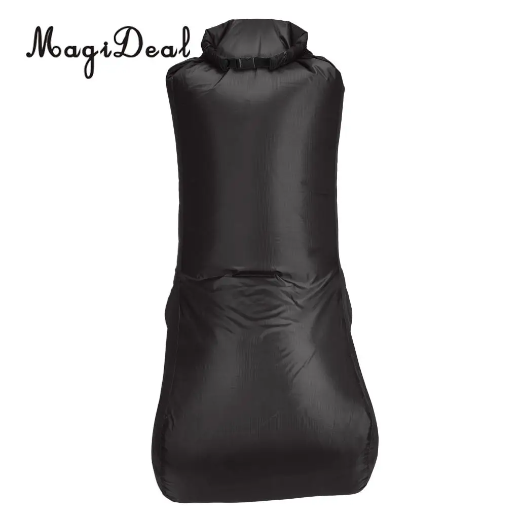 MagiDeal Inflating Beach Camping Lounger Back Pillow Chair Air Bed Lazy Sofa Black