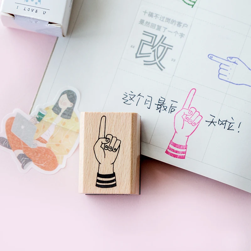 XINAHER винтажные жесты штамп DIY деревянные и резиновые штампы для скрапбукинга