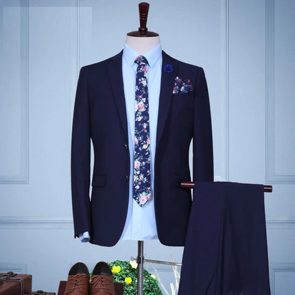 

2020 Latest Italian Coat Pant Slim Fit Men Two-Button Groom Tuxedos Wedding Groomsman Suits 2 Pieces Suits Set (Jacket+Pants)