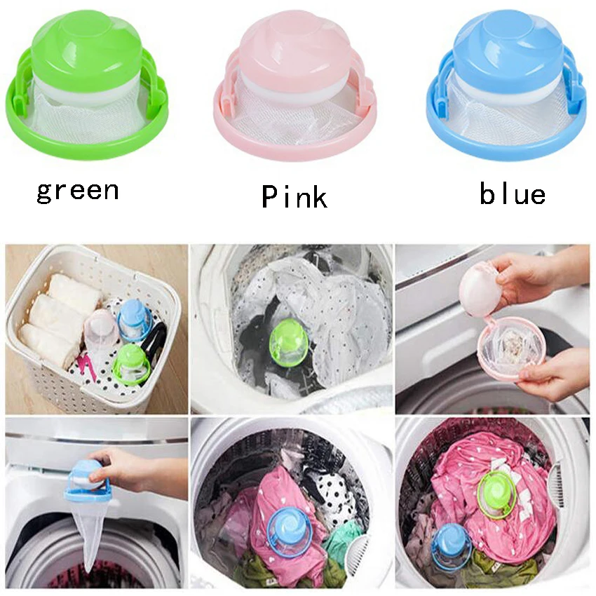 

Floating Pet Fur Catcher Filtering Hair Removal Device Wool Cleaning Supplies Washer Style Laundry Cleaning Mesh Bag