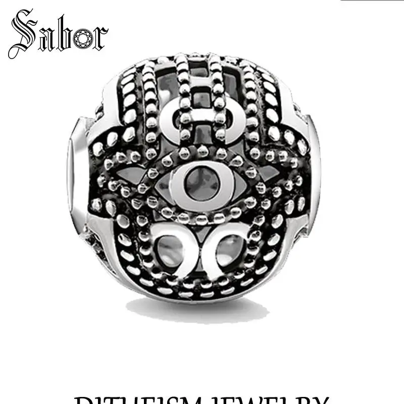 

female DIY Beads Hand of Fatima,2019 New Fashion Silver Jewelry Gift Women Men Boy Girl Fit Bracelets Necklace Choker mens